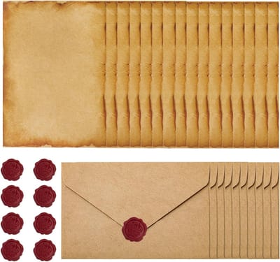 Vintage Briefpapier Set voor Uitnodigingen en Kaarten - Klassiek Ontwerp en Stijlvol Schrijven