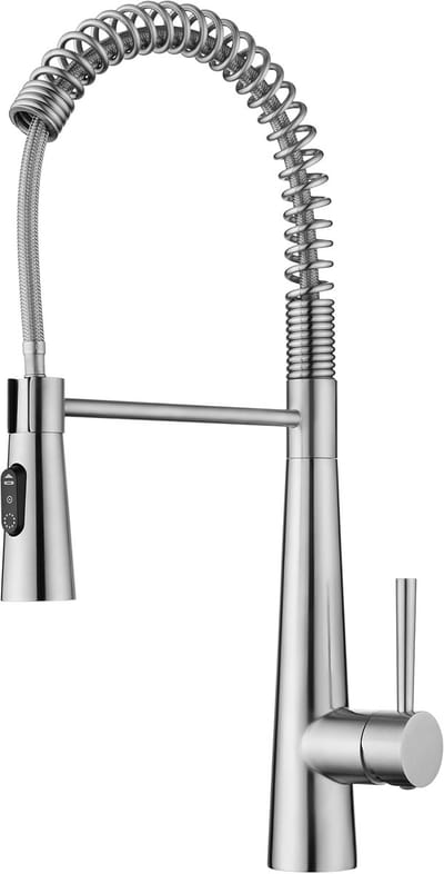 CECIPA Max keukenkraan Met Uittrekbare Uitloop - keukenkranen Zliver - Handdouche met 2 straalsoorten - 360° draaibereik - RVS