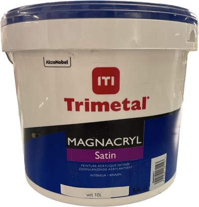Trimetal Magnacryl Satin - 10 l - 11 m²/l - Wit - Afwerkingslaag
