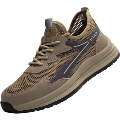 Chaussures d'assurance travail pour hommes, anti-écrasement et anti-perforation, respirantes pour l'été, résistantes à l'usure et antidérapantes, chaussures de sécurité 46