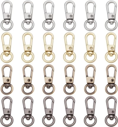 Krabklemmen Set - Ketting Haken - Sieraden Maken - 360 Graden Draaibaar - 32 mm - 4 Kleuren