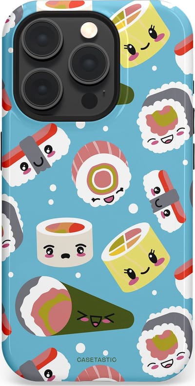 Casetastic Hoesje Geschikt voor Apple iPhone 15 Pro Magsafe - Stijlvolle Beschermende Duo-layer Case - Sushi mania