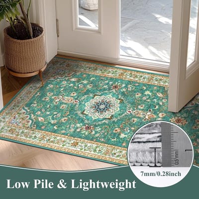 Famanu – Tapijtloper 60 x 180 cm - hoogwaardige antislip loper voor hal en entree - wasbare pluizige tapijtloper - vintage keukentapijt voor woonkamer - trap - slaapkamer