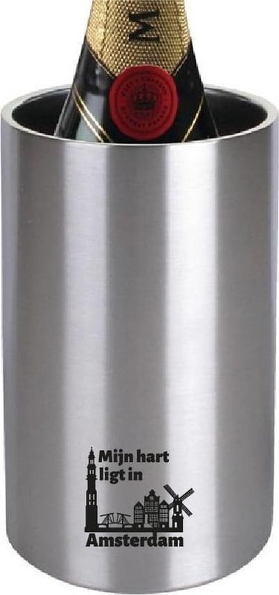 Gegraveerde wijnkoeler 2 ltr Amsterdam