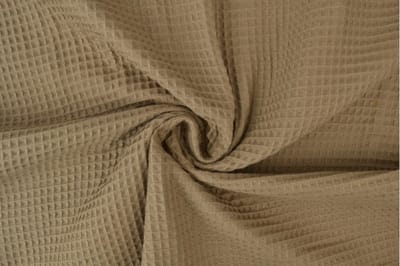 Wafelstof - 1 meter - Per meter - Taupe - 150cm breed