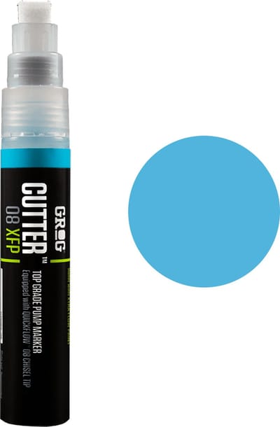 Grog Cutter 08 XFP - Verfstift - Beitelpunt van 8 mm - hooggepigmenteerde verf op alcoholbasis - Iceberg Blue