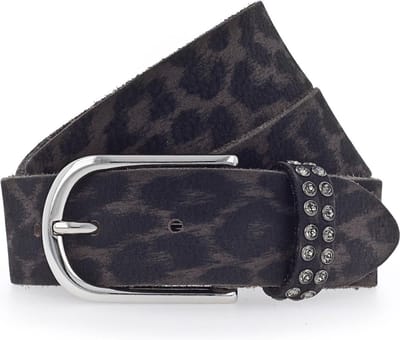 b.belt Riem Leora Swk Ledergürtel W85 Anthrazit Grijs