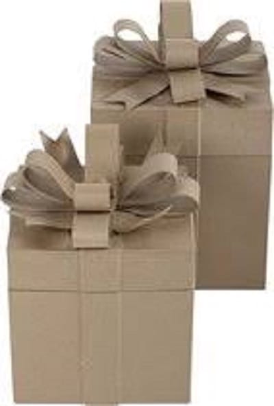 Decopatch - Vierkante doos - geschenkdoos met strik 32 cm - 1 stuk