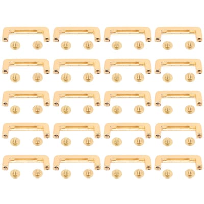 20 Stuks Boogbrug Gesp 26x7x6mm Zinklegering D-ring Connector Gesp met PH Schroeven voor Tas Handtas Portemonnee Kleding Gold