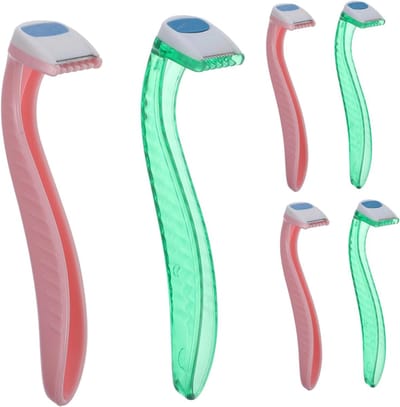 Dames Scheermessen - Haarverwijderaar Trimmer - Intieme Zones Scheren - Ergonomisch Ontwerp - 6 Stuks - Willekeurige Kleur