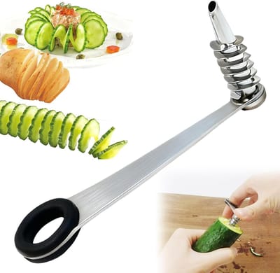 RVS Spiral Cutter voor Groenten en Aardappelen, Ideaal voor Courgettes, Komkommers en Creatieve Bereidingen