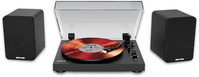 Mixx Analog System 5 - Vinyl Platenspeler + Draadloze Speakers - Bluetooth - Zwart