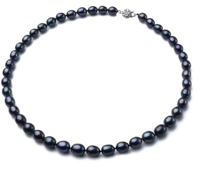 N3 Collecties 8-9 mm natuurlijke zoetwater zwarte parel sieraden ketting voor vrouwen