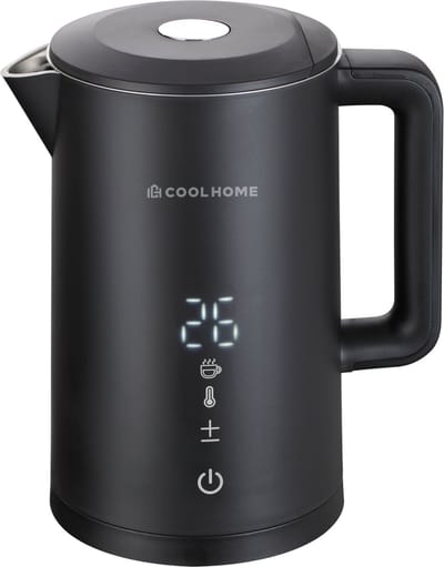 CoolHome WB25 Waterkoker - dubbelwandige waterkoker - 2200W - Warmteregelaar functie - Zwart