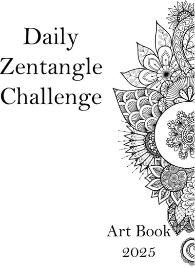 Dagelijkse Tekenuitdaging Art Journal 2025 - 100+ Voorgedrukte Zentangle Tegels