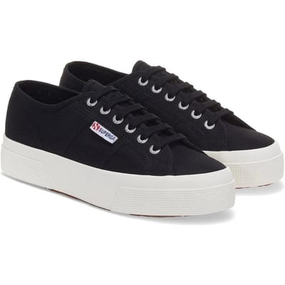 Superga Dames/Dames 2740 Veterschoenen (Zwart)