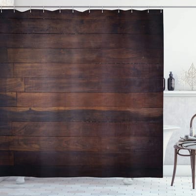 ABAKUHAUS Douchegordijn – Chocolade – 175x240 cm – Polyester – Donkerbruin