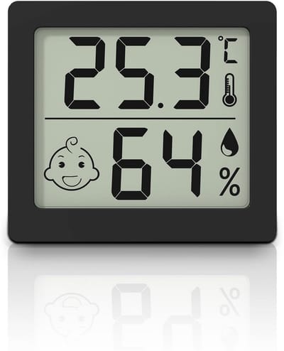 Ultradunne digitale thermometer en hygrometer voor binnen - 3,1 inch