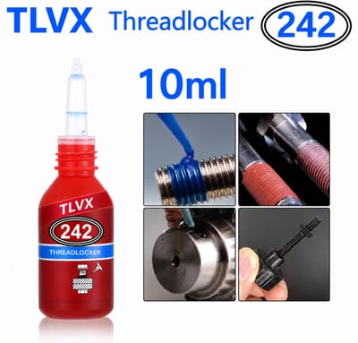 TLVX Effectieve Schroefdraad borgmiddel 10ml - Blauwe Metaallijm borger - Schroef en bout borg middel lijm – Threadlocker 242 – Schroefverbindingen - Bout goed en strak vastzetten – Voorkomt lostrillen – Bouten Borgen - Waterproof