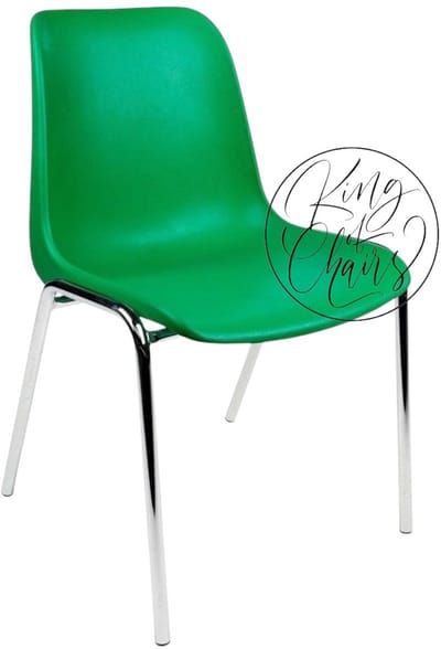Kantinestoel Helene Groen - verchroomd onderstel kantinestoel stapelstoel kuipstoel vergaderstoel tuinstoel kantine stoel stapel stoel tuin stoel kantinestoelen stapelstoelen kuipstoelen arenastoel schoolstoel bezoekersstoel Everardo