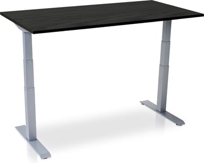 Zit-sta bureau elektrisch verstelbaar - MRC PRO NEN-EN 527 | 160 x 80 cm | frame aluminium - blad zwart eiken | memory functie met USB | 150kg draagvermogen