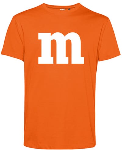 T-shirt Letter M | Carnavalskleding | Foute Party | Koningsdag | Oranje | maat XS
