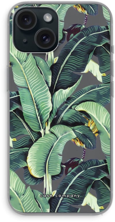 Case Company® - Hoesje geschikt voor iPhone 15 hoesje - Bananenbladeren - Soft Cover Telefoonhoesje - Bescherming aan alle Kanten en Schermrand