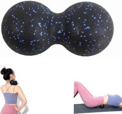 Massage Duo Peanut Ball - Fitnessballen voor Fascia Training, Pijnverlichting en Diepe Massage van Nek en Rugspieren, 1 Stuk