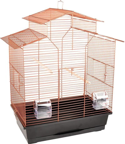 Flamingo Parkietenkooi Numfor 1 - Koperkleurig - 52 x 30 x 61 cm