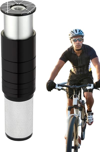 Stuurverhoger Racefiets - Stuurlift Adapter - Comfortabeler Fietsen - Verstelbaar Ontwerp - Tot 55mm Verhoging - Zilverkleurig