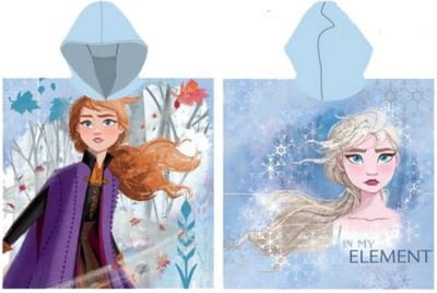 Disney Frozen - Badponcho - 55 x 110 cm. - Anna en Elsa - Poncho Handdoek