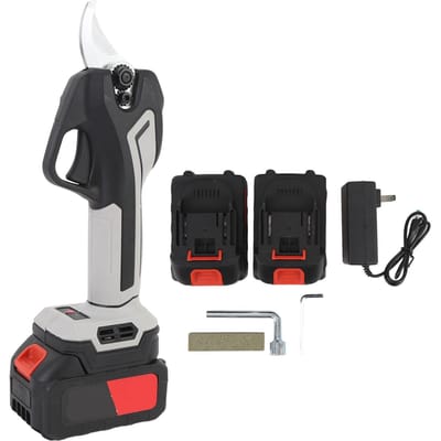 Elektrische Snoeischaar Borstelloze Motor Heavy Duty Draadloze Tuinsnoeier met SK5 Koolstofstaal zwart