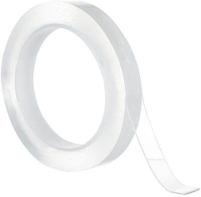 Dailygoods- Gordijnglijband 4 m - Transparant Acryl - Anti-veterband - Plakband voor Gordijnrails - Glijband voor Gordijnen - 1,5 cm Breed - Gordijnband