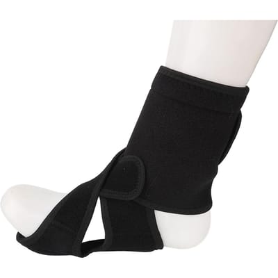 Orthèse de pied tombant pour la marche, les étirements, la compression de la voûte plantaire, orthèse de pied réglable pour la cheville Right foot white