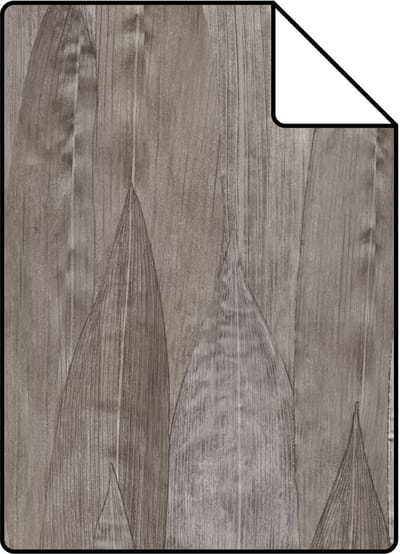Proefstaal Origin Wallcoverings behang bladeren donker taupe - 26,5 x 21 cm - 347367-S