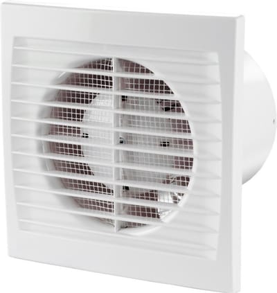 Vents badkamerventilator Ø125 mm - 180 m³/h - met Insectengaas - Wit
