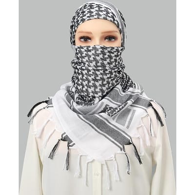 Special Forces Gratis Diverse Tactische Woestijn Arabische Sjaals Mannen Vrouwen Militaire Winddichte Wandelen Decoratieve Hijab Sjaal Buiten One Size white