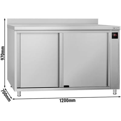GGM Gastro Wärmeschrank ECO - 1200x700mm - mit Aufkantung & Schiebetüren - Digital