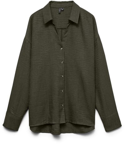 Vero Moda Blouse Vmmelaney Queeny Ls Shirt Wvn Noos 10316389 Forest Night Dames Maat - XS