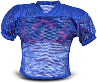 All Star FBJ2A Adult Porthole Mesh w/Double PM Yok S/M Royal Football Jersey voor Sport American Football
