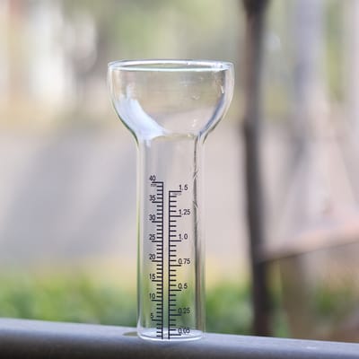 Regenmeter (zonder grondpen) — 17,5 cm — Glas — Specifiek voor tuinieren — Krasbestendig, gekalibreerde meetschaal