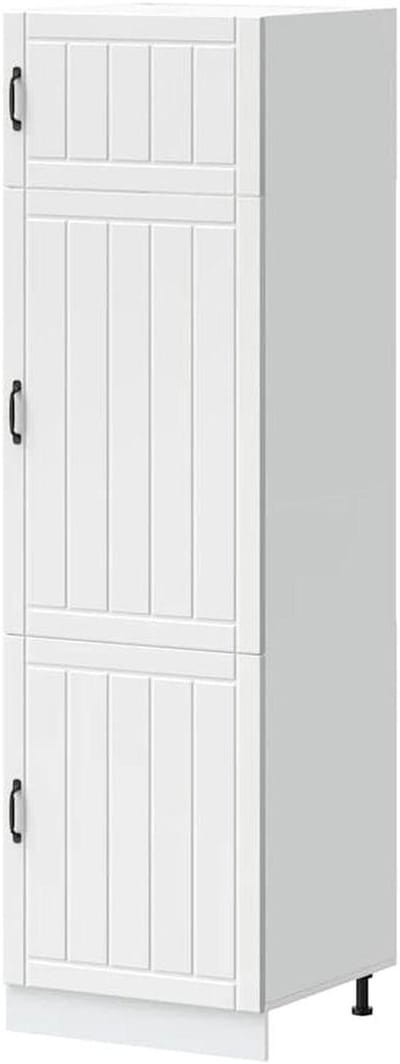 Keukenkast Lucca - Opbergkast Keuken - Keuken Organiseren - Vochtbestendig Houtmateriaal - 60 x 57 x 207 cm - Wit