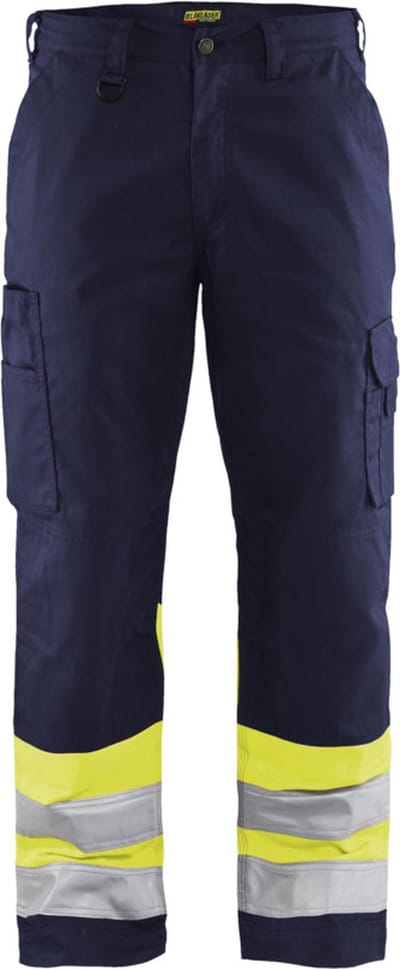 Blaklader Werkbroek High Vis 1564-1811 - Marine/High Vis Geel - D108
