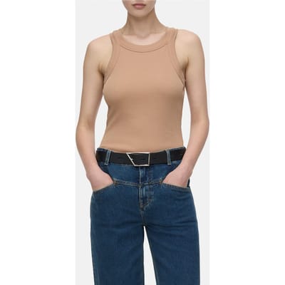 Closed Racer Tank Top T-shirts Biscotti Brown Size: XL | Tanks &amp; Camis Outlet | Dames | Bruin