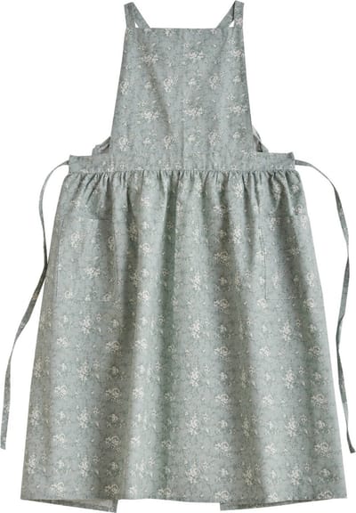 House of Husk Katoenen Keukenschort - Dames Kook Schort - Apron - Crossback - Blue Flower