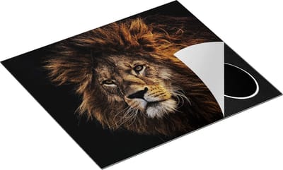 Chefcare Inductie Beschermer Leeuw - Leeuwenkop - 60x50 cm - Afdekplaat Inductie - Kookplaat Beschermer - Inductie Mat