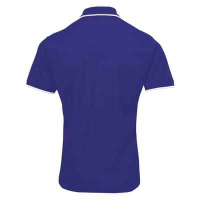 Premier Herencontrast Coolchecker Polo Shirt (Koninklijk/Wit)