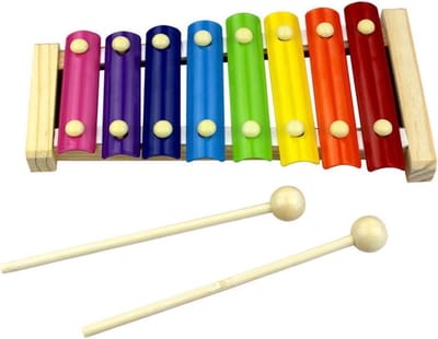 Houten Xylofoon - Percussie Instrument - Muziek Ontwikkelen - Acht Tonen - 24 cm - Niet gespecificeerd