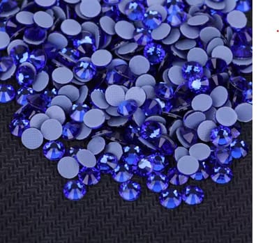 BamBella® - SS6 - Donker blauw - Hotfix strass Steentjes - 1440 stuks - AB strass stenen glitters nail art kleding versieren