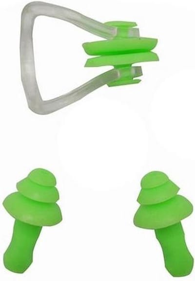 *** Neusclip Zwemmen - Zwemaccessoire - Inclusief Oordoppen - Voor Comfort & Bescherming - Oordoppen Groen - Watervrij van Heble®***